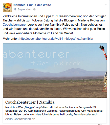 KPRN & das Namibia Tourism Board unterstützte meine Namibia Reise